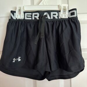 Girls Under Armour Black Play Up Shorts Youth Small